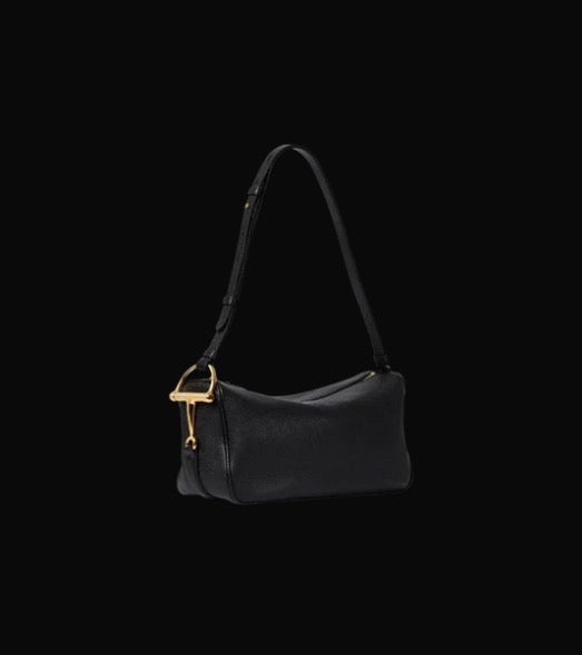 Gucci Half Horsebit medium shoulder bag in black leather