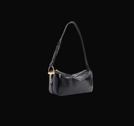 Gucci Half Horsebit medium shoulder bag in black leather