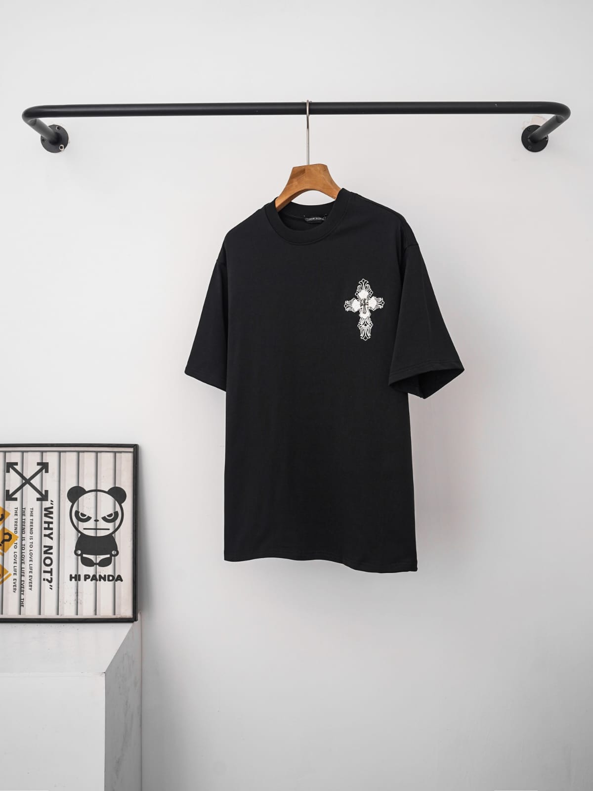 Chrome Hearts Ornate Cross Tee - Black