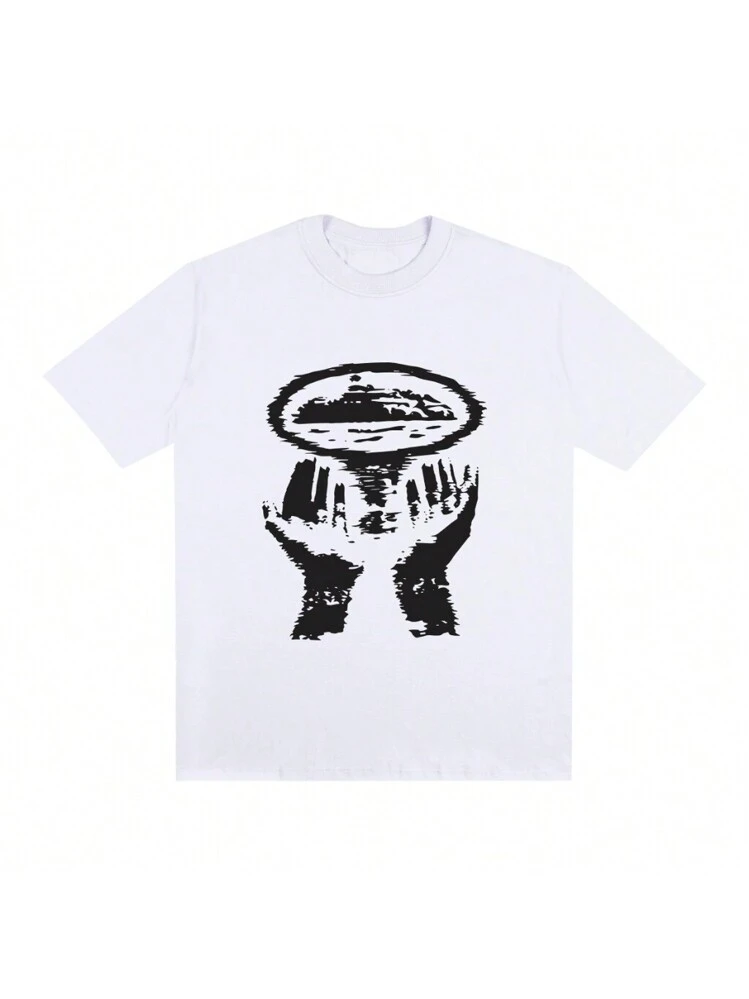 Corteiz Hands Alcatraz T- Shirt White