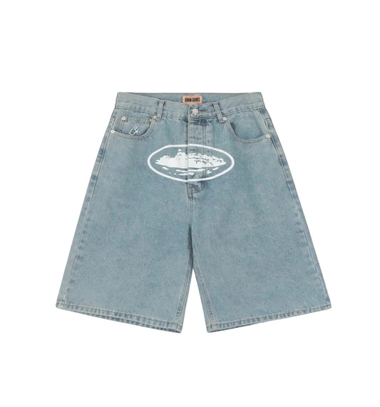 Corteiz Alcatraz Baggy Denim Shorts