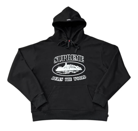 Supreme Corteiz Rules The World Hoodie Black