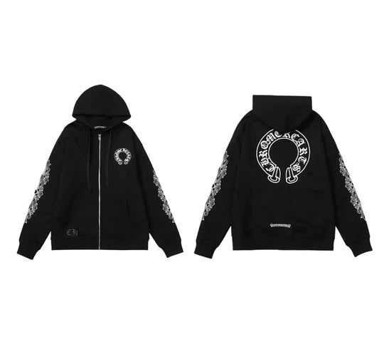 Chrome Hearts Horseshoe Zip Up Hoodie