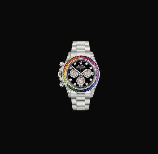 Rolex Daytona Rainbow Custom White Gold